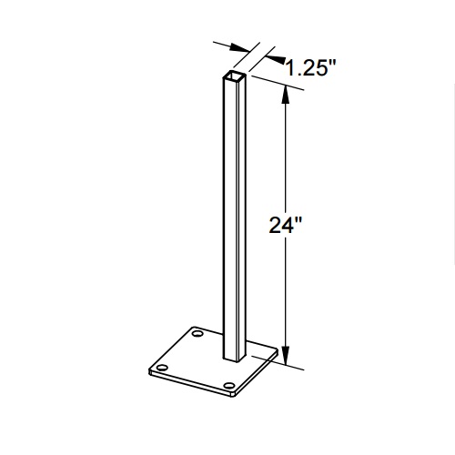 CAD Drawings BIM Models SimTek Fence Corner Post
